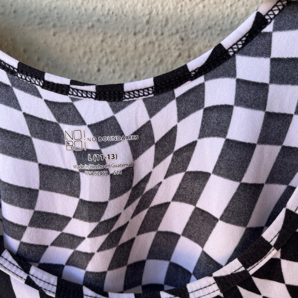 black and white stripe fitted tank top Small Medium - Picture 3 of 3